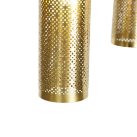 Qazqa hanglamp Raspi, 10-lichts zwart - goud