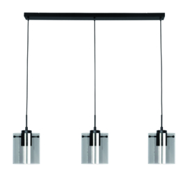 Freelight hanglamp Interno, 3-lichts met rookglas