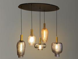 Light trend hanglamp Rain, 5-lichts ovaal