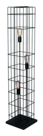 Freelight vloerlamp Squalo, zwart 147 cm