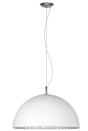 Linea Verdace hanglamp Moonface, wit-zilver 55 cm