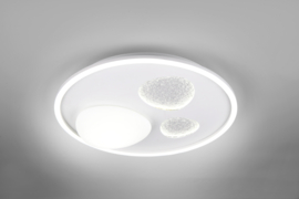 Trio lighting plafondlamp pebble led, wit incl. switch dimmer