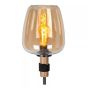 Lucide vloerlamp Ilona, ambetr glas
