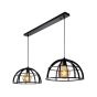 Lucide hanglamp Dikra,  2-lichts zwart