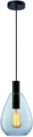 Freelight hanglamp Dorato,  1-lichts zwart met smoke glas