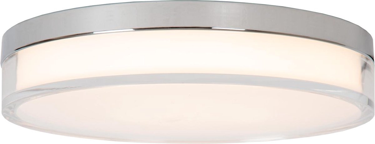 Lucide plafondlamp Plano led, chroom-opaal 23 cm IP44