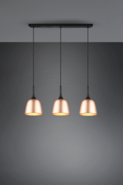 Trio lighting hanglamp Chiron, 3-lichts mat messing