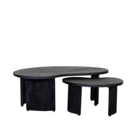 Label 51 Salontafel Timon, set smooth mangohout zwart
