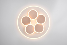 Trio lighting plafondlamp Mandala led, warm grey incl. switch dimmer
