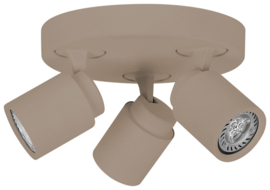 Freelight plafondspot  Razza, 3-lichts mat creme rond