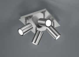 Trio lighting plafondspot Marley led, 4-lichts mat nikkel incl. lichtbron