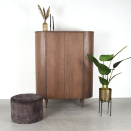 Label 51 hoge kast Oliva, walnoot eiken