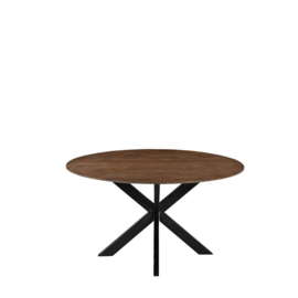 Label 51 Eettafel Otis, nature smooth mangohout | zwart metaal 140 cm