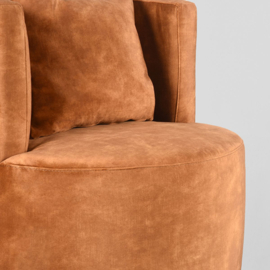 Label 51 fauteuil Evy, stof velours oker