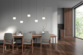 Helestra  hanglamp Bono led 5-lichts, mat zwart