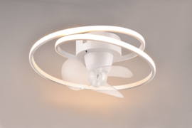 Trio lighting plafond ventilator Umea led, wit incl. afstandsbediening 50 cm