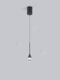 Helestra hanglamp Endo led 1-lichts, mat zwart