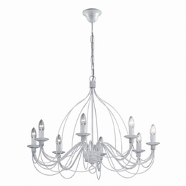 Amedi hanglamp Corte, 8-lichts antiek wit