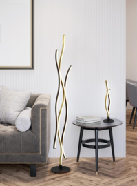 Trio lighting vloerlamp Blaze led, zwart met mat messing