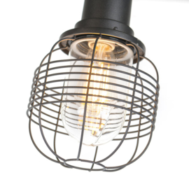 Qazqa buiten vloerlamp Guardado, 3-lichts zwart