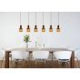 Lucide hanglamp Toledo, 3-lichts koper amber glas