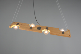 Trio lighting hanglamp Tailor , 4-lichts hout met zwart