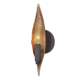 Elstead Lighting wandlamp Willow,  carbon black met goldleaf