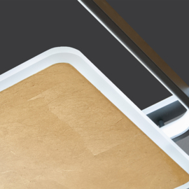 Fischer & Honsel plafondlamp Quadro led, mat zwart-goldleaf incl. afstandsbediening