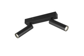 Trio lighting plafondspot  Ambala led, 2-lichts zwart incl. switch dimmer