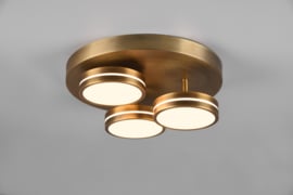 Trio lighting plafondlamp Franklin led, brons incl. switch dimmer