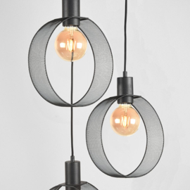 Label 51 hanglamp Ronda, 3-Lichts zwart