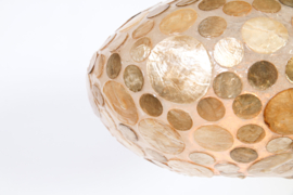 WF Light hanglamp Ufo, amber parlemoer 40 cm