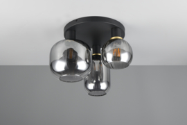 Trio lighting plafondlamp Diva led, 3-lichts zwart