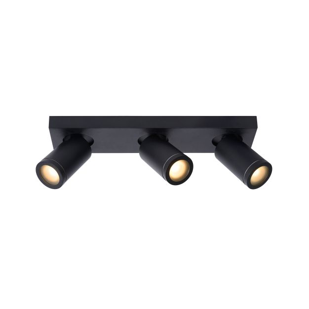 Lucide plafondspot Taylor led, 3-lichts zwart IP44