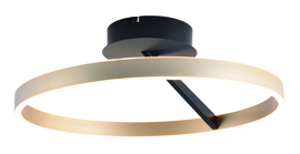 Freelight plafondlamp Pilota led, zwart-goud 55 cm incl. switchdimmer