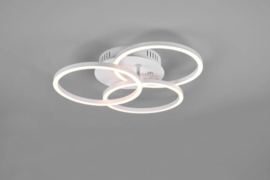 Trio lighting plafondlamp Circle led, wit incl. afstandsbediening
