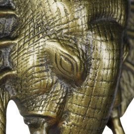 Vintage wandlamp goud - Animal Elefant