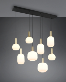 Trio lighting hanglamp Diva, 8-lichts mat messing