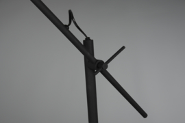 Trio lighting vloerlamp Ponte, zwart met stoffen kap zwart