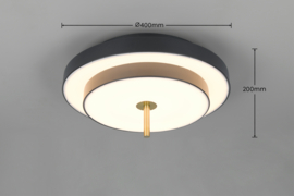 Trio lighting plafondlamp Keaton led,  zwart