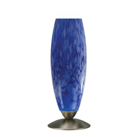 Old timer light  tafellamp Vaas, blauw glas