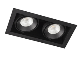 Plafondspot  inbouw BR0032B led, 2-lichts mat zwart