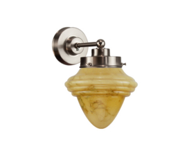 Old timerlight wandlamp Oak, licht marmer glas
