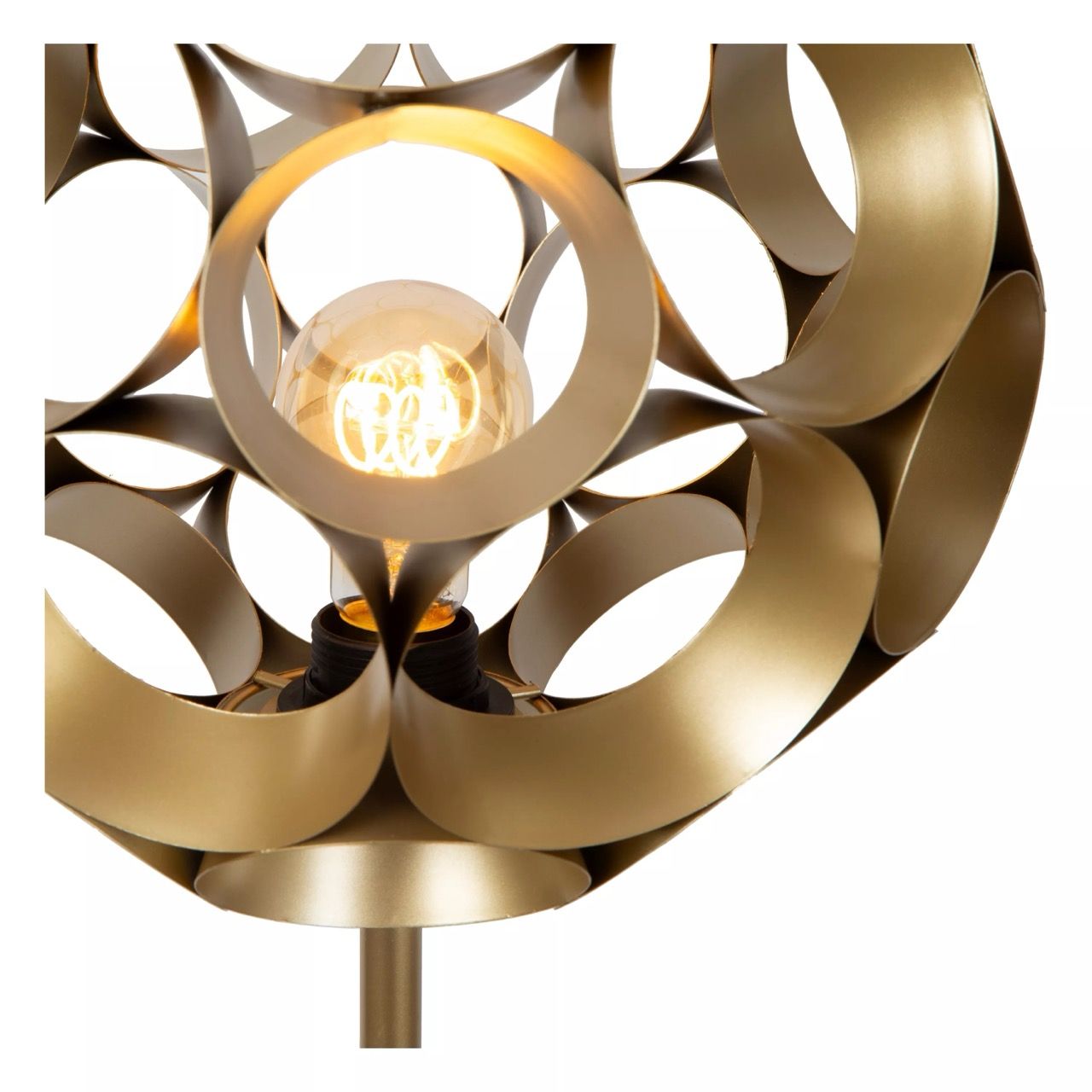 Lucide vloerlamp Hannelore, mat goud