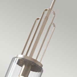 Hanglamp Kimrose, 1-lichts mat nikkel