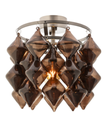 By Rydéns Gemma plafondlamp Ø45 cm geborsteld satijn/bruin
