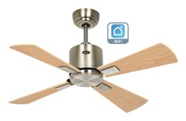 Casafan Plafondventilator ECO NEO III 92 Antieke Messing - Esdoorn/Beuk WiFi