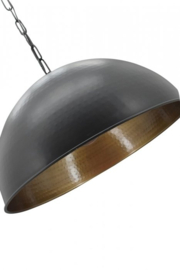 Toplicht hanglamp Lennox large black - inside bronze  60 cm