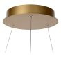 Lucide hanglamp Vidal led, mat goud-messing