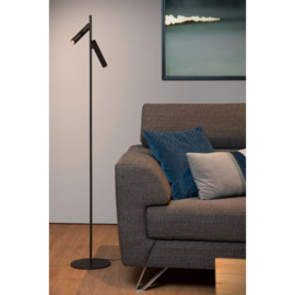 Lucide vloerlamp Philon led, 2-lichts zwart